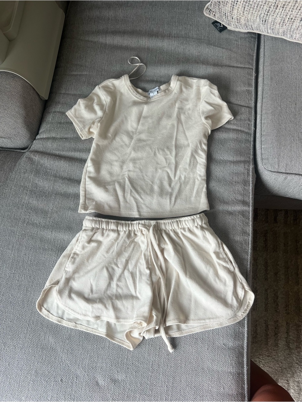 Cream Short Sleeve Set